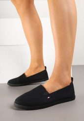 Czarne Tenisówki Vices Basic z Materiałowymi Gumkami Aretela. Czarne trampki Renee, bez wzorów, z jeansu, eleganckie, bez zapięcia. W wyprzedaży za 35.99 zł.