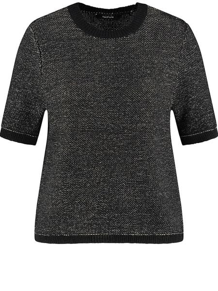 TAIFUN Sweter w kolorze czarnym rozmiar: 46. Czarne swetry Taifun, bez wzorów, bez ramiączek. Za 143.90 zł.