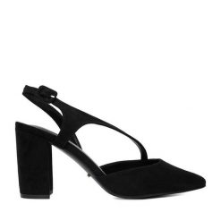 Czółenka DeeZee. Czarne czółenka DeeZee, bez wzorów, bez obcasa, bez zapięcia. Za 139.99 zł.