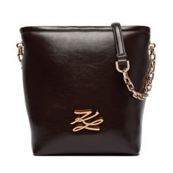 Torebka KARL LAGERFELD. Brązowe listonoszki KARL LAGERFELD, bez wzorów, bez dodatków. Za 1,039.00 zł.