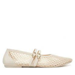 Baleriny JENNY. Brązowe baleriny Jenny, bez wzorów, bez obcasa, bez zapięcia. Za 55.99 zł.