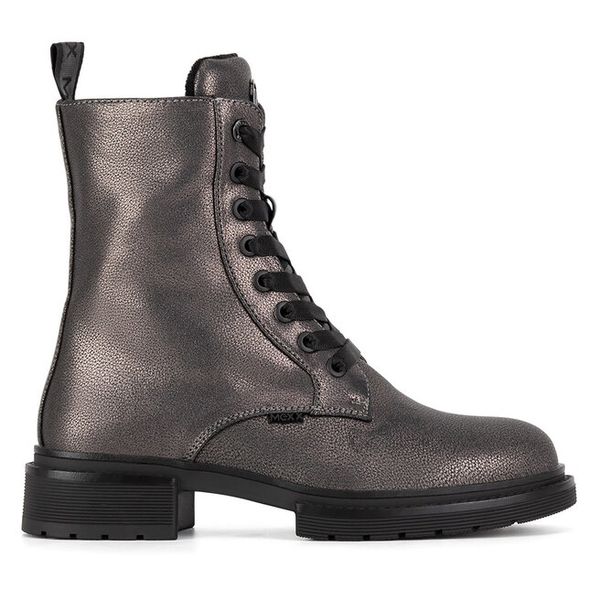 Trzewiki MEXX. Szare botki Mexx, bez wzorów, bez obcasa, na płaskiej podeszwie, bez zapięcia. Za 299.99 zł.