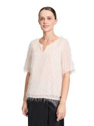 BETTY & CO Bluzka w kolorze kremowym rozmiar: 42. Brązowe bluzki Betty & Co, bez wzorów, bez kołnierzyka, bez ramiączek. Za 109.26 zł.