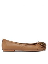Kurt Geiger Baleriny Mayfair Ballerina 9989748109 Beżowy. Brązowe baleriny Kurt Geiger, bez wzorów, ze skóry, bez obcasa, bez zapięcia. Za 709.99 zł.