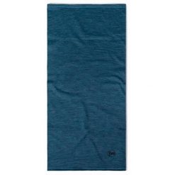 Komin chusta wielofunkcyjna z wełny merino lightweight. Niebieskie chusty Buff, na jesień, bez wzorów, z materiału. Za 112.99 zł.