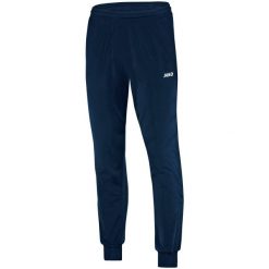 Spodnie dresowe Jako polyester Classico. Niebieskie spodnie dresowe JAKO, bez wzorów, z dresówki. Za 190.00 zł.