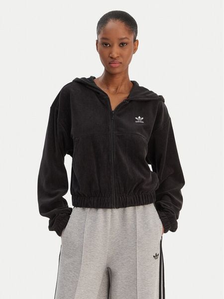 Adidas Bluza Essentials Chenile KE1117 Czarny Loose Fit. Czarne bluzy adidas, m, bez wzorów, z bawełny, bez ramiączek, bez kaptura. Za 299.99 zł.