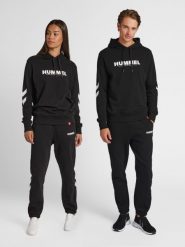 Bluza z kapturem Hummel Legacy Logo. Niebieskie bluzy Hummel, na wiosnę, xs, bez wzorów, z bawełny, z kapturem, na fitness i siłownię. Za 182.70 zł.