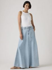 Levi's Spódnica dżinsowa w kolorze błękitnym rozmiar: W27. Niebieskie spódnice Levi's, s, z aplikacjami, z bawełny, maxi, rozkloszowane. Za 271.45 zł.