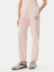 PINKO Spodnie dresowe Plumcake 104790 A2G8 Różowy Regular Fit. Czerwone spodnie dresowe Pinko, bez wzorów, z bawełny. Za 529.99 zł.
