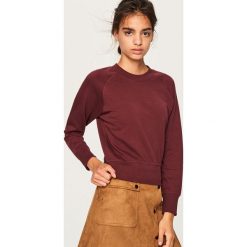 Bluza z bawełny organicznej - Bordowy. Czerwone bluzy Reserved, l, bez wzorów, z bawełny, bez ramiączek, bez kaptura. Za 59.99 zł.