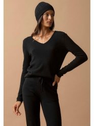 Perfect Cashmere Kaszmirowy sweter "Shannon" w kolorze czarnym rozmiar: L. Czarne swetry Perfect Cashmere, l, bez wzorów, z kaszmiru, bez ramiączek. Za 211.31 zł.