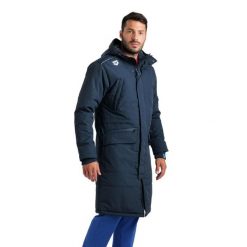 Parka Arena Team Solid. Niebieskie płaszcze Arena, na zimę, xs, bez wzorów, z materiału, klasyczne, z kapturem. Za 719.50 zł.