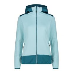 Bluza damska turystyczna CMP 34E2306. Niebieskie bluzy z kapturem CMP, m, bez wzorów, z materiału, z kapturem, trekkingowe. Za 375.00 zł.