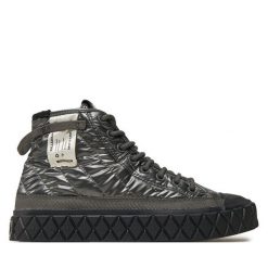 Trapery Palladium. Szare traperki Palladium, bez wzorów, bez obcasa, bez zapięcia. Za 499.99 zł.