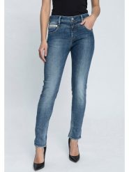 Herrlicher Dżinsy "Mora" - Slim fit - w kolorze niebieskim rozmiar: W28/L32. Niebieskie jeansy Herrlicher, l, bez wzorów, klasyczne. Za 172.08 zł.