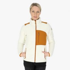 Bluza polarowa turystyka damska Swedemount Nordkap Pile Jacket wodoodporna. Białe bluzy bez kaptura SWEDEMOUNT, na zimę, bez wzorów, z polaru, bez kaptura, narciarskie. Za 371.00 zł.