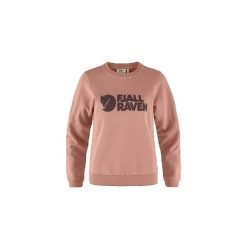 Sweter Fjällräven różowy z logo. Czerwone swetry Fjällräven, xl, bez wzorów, z bawełny, klasyczne, bez ramiączek. Za 581.75 zł.