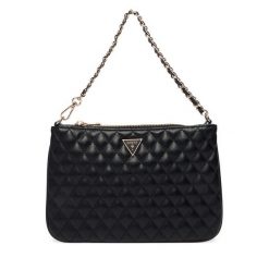 Torebka Guess. Czarne torebki klasyczne Guess, z aplikacjami, klasyczne, bez dodatków. Za 269.99 zł.