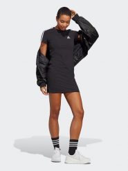 Adidas Sukienka w kolorze czarnym rozmiar: M. Czarne sukienki adidas, m, bez wzorów, bez kołnierzyka, bez ramiączek, mini. Za 121.51 zł.