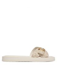 MICHAEL Michael Kors Klapki MK Pool 40R6MKFA1B Écru. Białe klapki MICHAEL Michael Kors, bez wzorów, ze skóry, bez obcasa, bez zapięcia. Za 319.99 zł.