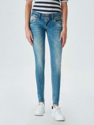 LTB Dżinsy "Julita" - Skinny fit - w kolorze niebieskim rozmiar: W33/L36. Niebieskie jeansy LTB, l, z aplikacjami. Za 105.38 zł.