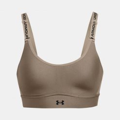 Biustonosz sportowy Under Armour Infinity 2.0 Mid Sports Bra. Czarne biustonosze sportowe Under Armour, bez wzorów, na fitness i siłownię. Za 169.99 zł.