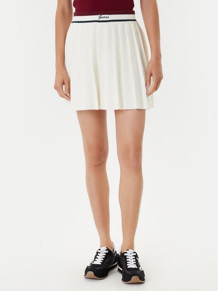 Guess Spódnica plisowana V5BD02 Z1152 Écru Regular Fit. Spódnice Guess, xs, z aplikacjami, plisowane. Za 199.99 zł.