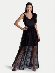 Swing Sukienka wieczorowa 5AI04600 Czarny Regular Fit. Czarne sukienki Swing, bez wzorów, z syntetyku, wizytowe, bez kołnierzyka, bez ramiączek. Za 629.99 zł.