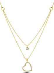 Atelier MIU Pozłacany naszyjnik z zawieszkami - dł. 45 cm rozmiar: onesize. Żółte naszyjniki atelier MIU, z materiału, z cyrkonią, pozłacane. Za 41.45 zł.