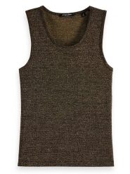 Scotch & Soda Top w kolorze ciemnobrązowym rozmiar: L. Brązowe topy Scotch & Soda, l, bez wzorów, bez kołnierzyka, bez ramiączek. Za 96.60 zł.
