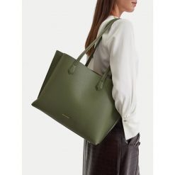 Torebka GINO ROSSI. Zielone shopper bag Gino Rossi, bez wzorów, bez dodatków. Za 299.99 zł.