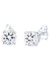Elli Damski błyszczący okrąg z kryształami, srebro 925 Sterling Silver Kolczyki 1 ct. Szare kolczyki Elli, z kryształem, srebrne. Za 248.99 zł.