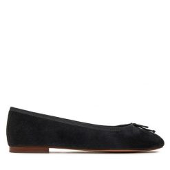 Baleriny Geox. Czarne baleriny Geox, bez wzorów, bez obcasa, bez zapięcia. Za 219.99 zł.