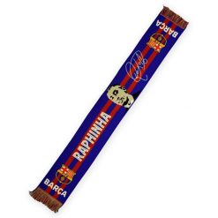 Szalik Barcelona Raphinha - oficjalny licencjonowany. Szaliki i kominy FC Barcelona, bez wzorów, sportowe. Za 91.28 zł.