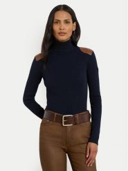 LAUREN RALPH LAUREN Golf 200951386008 Granatowy Slim Fit. Niebieskie swetry Lauren Ralph Lauren, l, bez wzorów, z bawełny, bez ramiączek. Za 669.99 zł.