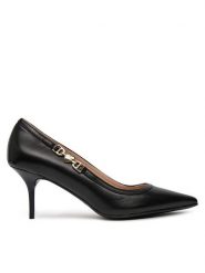 LOVE MOSCHINO Czółenka JA10507G1MIA0000 Czarny. Czarne czółenka Love Moschino, bez wzorów, ze skóry, bez obcasa, bez zapięcia. Za 699.99 zł.