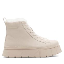 Trzewiki DeeZee. Brązowe botki DeeZee, bez wzorów, bez obcasa, na płaskiej podeszwie, bez zapięcia. Za 159.99 zł.