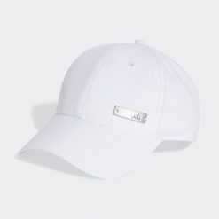 Czapka z daszkiem ADIDAS. Białe czapki z daszkiem adidas, bez wzorów, z tkaniny, sportowe. Za 69.99 zł.