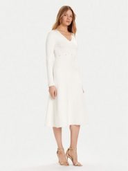 TWINSET Sukienka dzianinowa 252TP3271 Écru Regular Fit. Sukienki Twinset, xs, bez wzorów, z dzianiny, bez kołnierzyka, bez ramiączek. Za 849.99 zł.