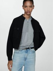 Mango Kurtka przejściowa Rider 77034762 Czarny Regular Fit. Czarne kurtki Mango, m, bez wzorów, z wiskozy, bez kaptura. Za 129.99 zł.
