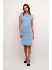 Kaffe Sukienka w kolorze błękitnym rozmiar: XL. Niebieskie sukienki Kaffe, xl, bez wzorów, bez kołnierzyka, bez ramiączek, mini. Za 121.80 zł.