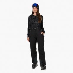Spodnie narciarskie Kobieta Swedemount Cervinia Ski Pants II wodoodporne. Czarne spodnie narciarskie SWEDEMOUNT, bez wzorów, z materiału, narciarskie. Za 419.99 zł.