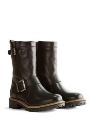 TRAVELIN' Skórzane kozaki "Silkeborg" w kolorze czarnym rozmiar: 41. Czarne kozaki Travelin', na zimę, bez wzorów, z wełny, bez obcasa, bez zapięcia. Za 644.45 zł.