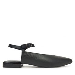 Czółenka Gioseppo. Czarne czółenka Gioseppo, bez wzorów, bez obcasa, bez zapięcia. Za 239.99 zł.