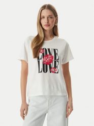 Morgan T-Shirt 261-DOVE Biały Regular Fit. Białe t-shirty Morgan, l, bez wzorów, z bawełny, bez kołnierzyka, bez ramiączek. Za 129.99 zł.