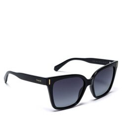 Okulary przeciwsłoneczne Polaroid. Czarne okulary przeciwsłoneczne Polaroid, bez wzorów. Za 199.99 zł.