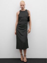 Mango Sukienka codzienna Topin 77024074 Czarny Slim Fit. Czarne sukienki Mango, na co dzień, m, bez wzorów, z syntetyku, bez kołnierzyka, bez ramiączek, proste. Za 69.99 zł.