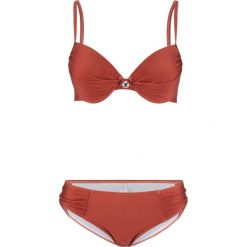 Bikini na fiszbinach (2 części) bonprix miedziany. Brązowe bikini bonprix, bez wzorów. Za 59.99 zł.