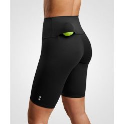 Legginsy do tenisa/padla damskie. Czarne legginsy NORDICDOTS, bez wzorów, z elastanu, sportowe. Za 235.00 zł.